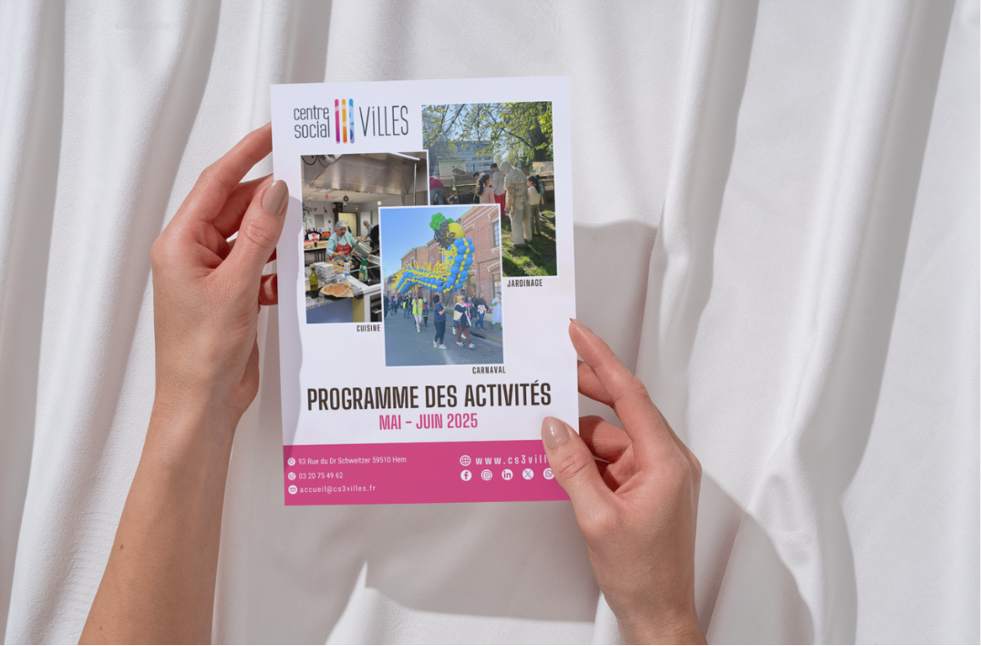 Programme mai-juin 2025 du Centre social 3 Villes